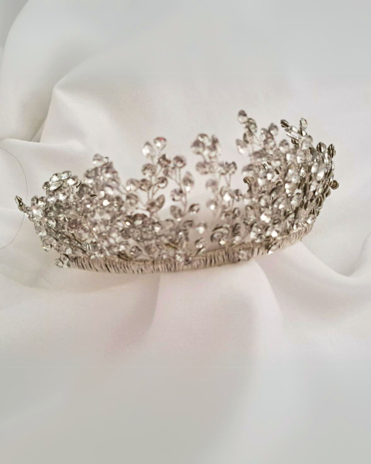 Bridal Crown - Silver with Crystals