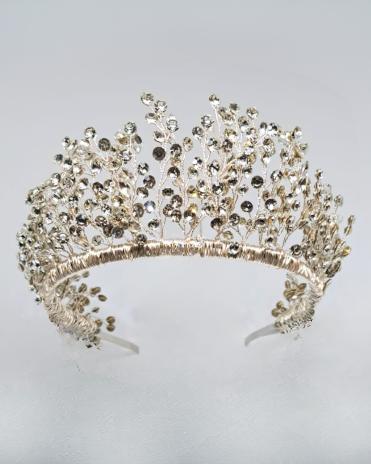 Bridal Crown - Silver with Crystals