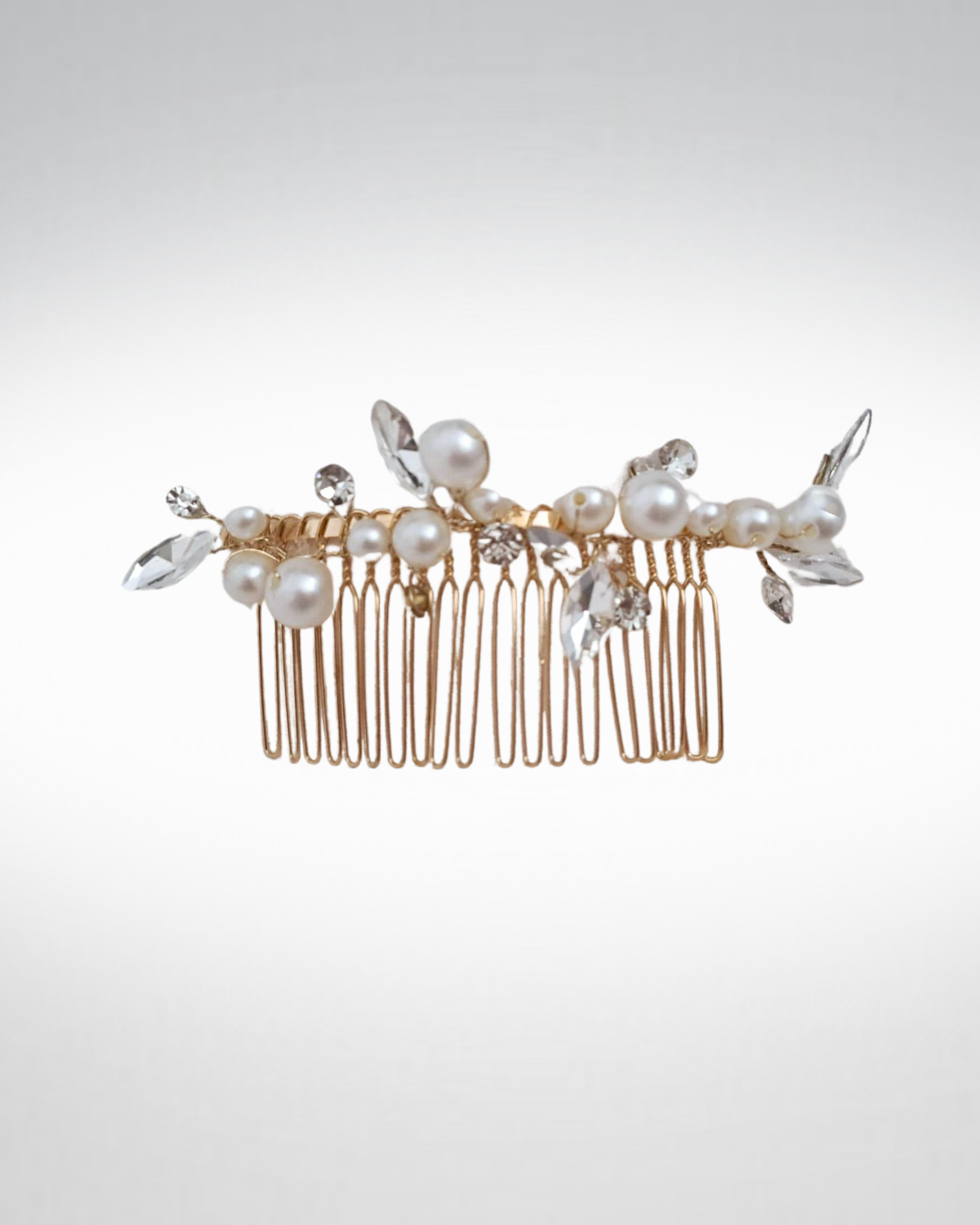 Bridal Comb with Pearls and Crystals